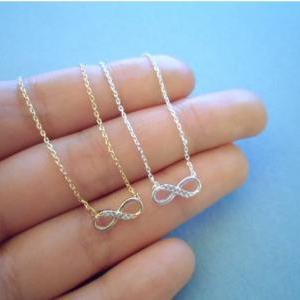 Cute, Infinity Forever, Gold Or Silver, Necklace