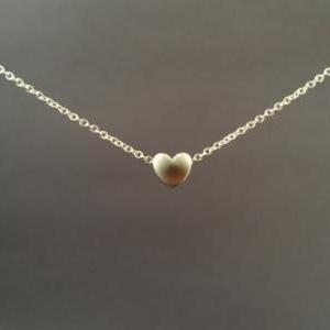 Tiny, Cute, Mini Heart, Sterling Silver Or Gold..