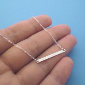 Dash - Beautiful, Sterling Silver, Bar, Necklace