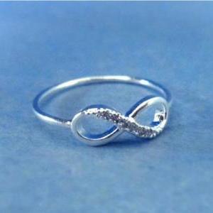 Infinity Ring, Cubic Zirconia, Silver, Ring