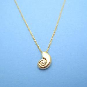 Ariel Voice, Gold Plated, Seashell, Necklace