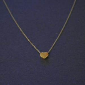 Cute Simple, Gold Vermeil Heart Pendant, Gold..