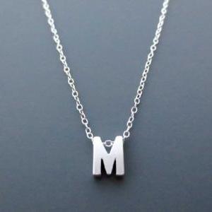 Silver Initial, Sterling Silver, Chain,..