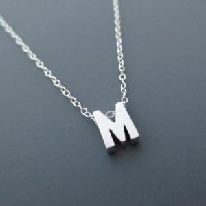 Silver Initial, Sterling Silver, Chain,..