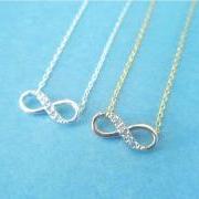 Cute, Infinity Forever, Gold or Silver, Necklace