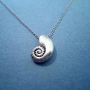 Little Mermaid, Ariels Voice Shell, Vintage, Silver Plated, Necklace