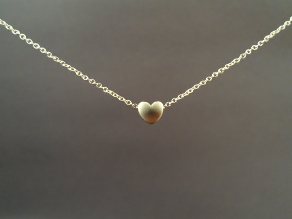 Tiny, Cute, Mini Heart, Sterling Silver Or Gold Filled Chain, Necklace
