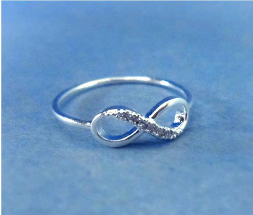 Infinity Ring, Cubic Zirconia, Silver, Ring