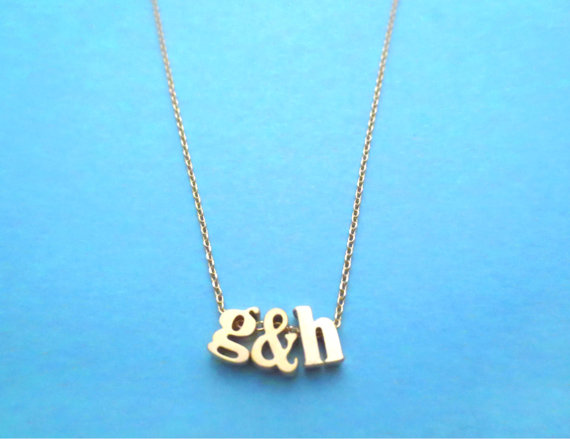 Lower Initial Necklace, Friendship Necklace, Lowercase Letter