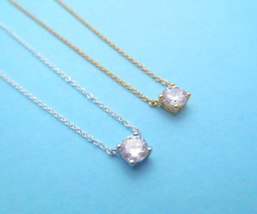 Simple Cubic, Goldfilled, Sterling Silver, Dainty, Elegant, Necklace