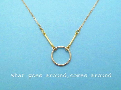 Karma, Small, Halo, Circle, Goldfilled Chain, Necklace
