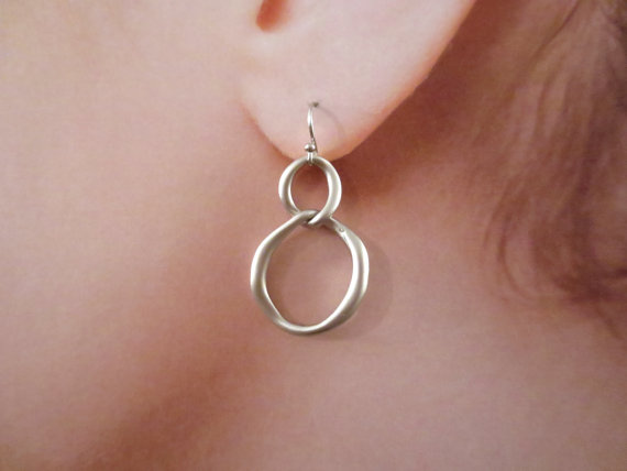 Infinity Circle Connerctors Earrings, Drop, Dangle, Earrings, Jewelry