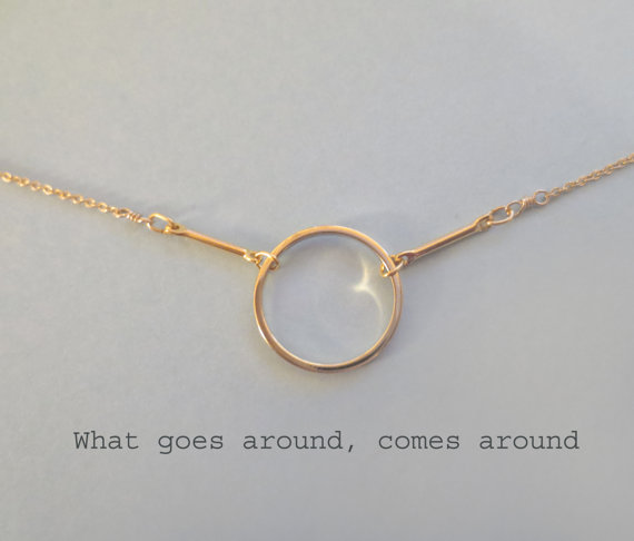 Karma, Halo, Circle, Goldfilled Chain, Necklace