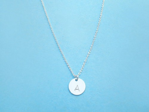 Initial, Discs, Necklace, Sterlingsilver, Necklace